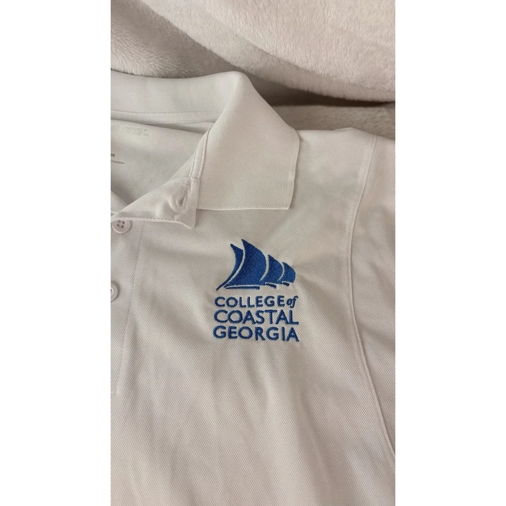 Sport-Tek College of Coastal Georgia Mariners Performance Polo Shirt Med White